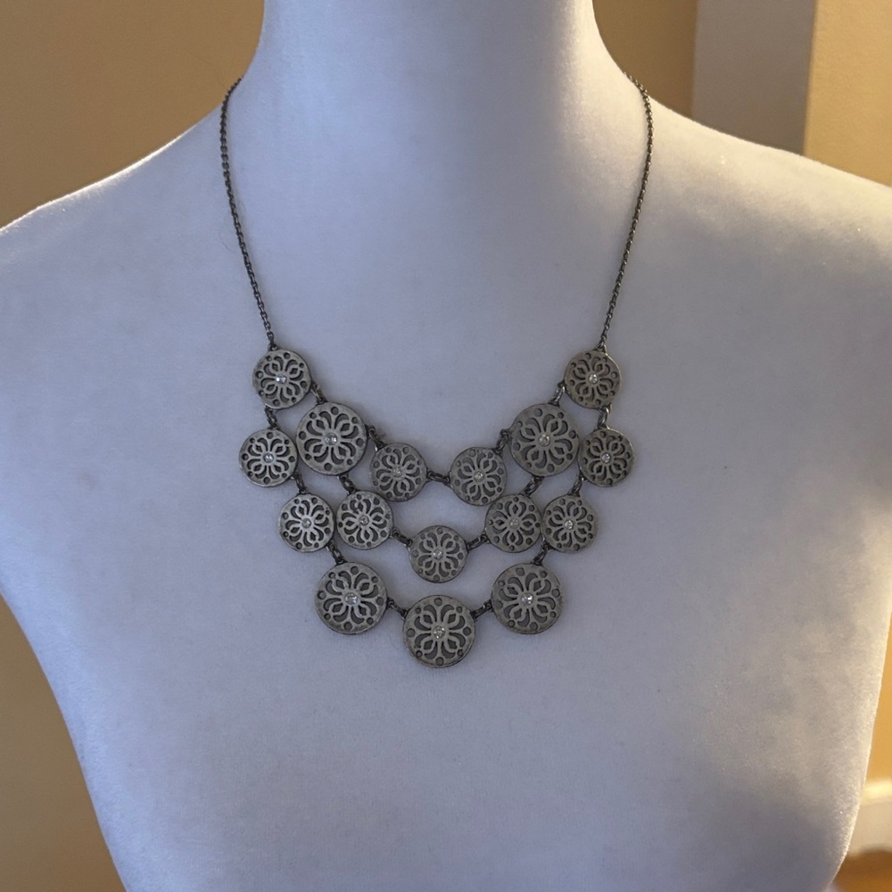 Elegant Silver Statement Necklace